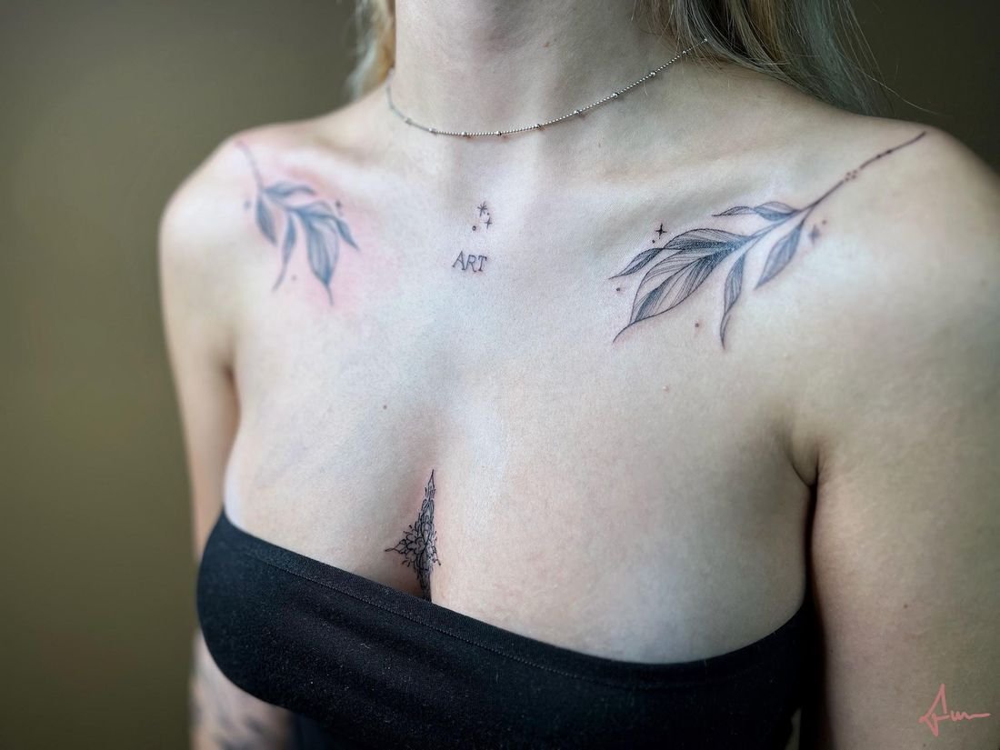 Tatuaż — Obojczyki